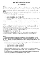 HỌC PHẦN: KINH TẾ MÔI TRƯỜNG BÀI TẬP PHẦN 1 potx