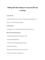 Những dấu hiệu chứng tỏ con bạn bị bắt nạt ở trường doc