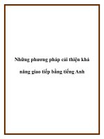 Những phương pháp cải thiện khả năng giao tiếp bằng tiếng Anh pdf