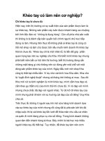 Khéo tay có làm nên cơ nghiệp? doc