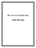 Đền Trúc và Lễ hội Hát Giậm ppt