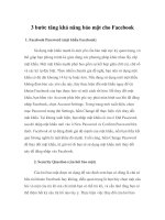 3 bước tăng khả năng bảo mật cho Facebook pptx
