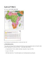 Lịch sử 9 Bài 6