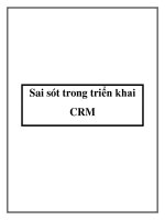 Sai sót trong triển khai CRM doc