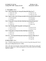 Đề kiểm tra lịch sử lớp 10 đề 3