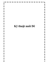 Kỹ thuật nuôi Dê pdf