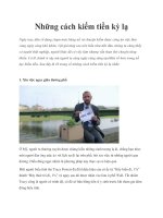 Những cách kiếm tiền kỳ lạ docx