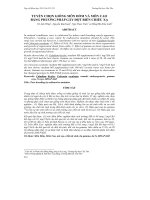 TUYỂN CHỌN GIỐNG MÔN ĐỐM VÀ MÔN CAO BẰNG PHƯƠNG PHÁP GÂY ĐỘT BIẾN CHIẾU XẠ docx