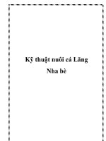 Kỹ thuật nuôi cá Lăng Nha bè potx