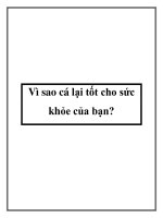 Vì sao cá lại tốt cho sức khỏe của bạn? potx
