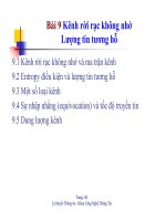 Bài 9 Kênh rời rạc không nhớ Lượng tin tương hỗ ppt