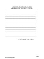 Đề tài: TÌNH HÌNH HOẠT ĐỘNG KINH DOANH CÔNG TY CỔ PHẦN CHẾ BIẾN HÀNG XUẤT KHẨU CẦU TRE doc