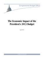 The Economic Impact of the President’s 2013 Budget ppt