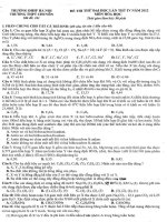 ĐỀ THI THỬ ĐẠI HỌC LẦN THỨ IV NĂM 2012 MÔN HÓA HỌC - TRƯỜNG ĐHSP HÀ NỘI - MÃ ĐỀ THI 241 pdf