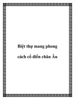 Biệt thự mang phong cách cổ điển châu Âu pot