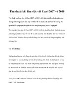 Thủ thuật khi làm việc với Excel 2007 và 2010 pptx