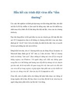 Hầu hết các trình diệt virus đều “tầm thường” pptx