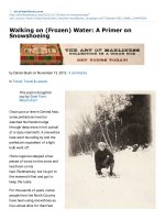 Walking on (Frozen) Water: A Primer on Snowshoeing