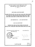 LUẬN VĂN THẠC SĨ: NGHIÊN CỨU ĐỀ XUẤT CÁC GIẢI PHÁP KHOA HỌC CÔNG NGHỆ XÂY DỰNG HỆ THỐNG ĐÊ BAO BỜ BAO NHẰM PHÁT TRIỂN BỀN VỮNG VÙNG NHẬP LŨ ĐỒNG BẰNG SÔNG CỬU LONG doc