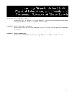 Learning Standards for Health, Physical Education, and Family and Consumer Sciences at Three Levels docx