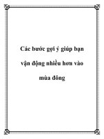 Các bước gợi ý giúp bạn vận động nhiều hơn vào mùa đông pptx