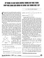 Báo cáo khoa học : Áp dụng tư duy biện chứng trong dạy toán học giúp học sinh chủ động và sáng tạo trong học tập doc