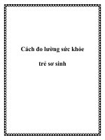 Cách đo lường sức khỏe trẻ sơ sinh pot