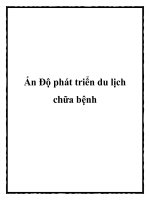 Ấn Độ phát triển du lịch chữa bệnh pot