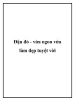 Đậu đỏ - vừa ngon vừa làm đẹp tuyệt vời docx