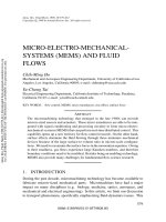 MICRO-ELECTRO-MECHANICAL- SYSTEMS (MEMS) AND FLUID FLOWS pptx