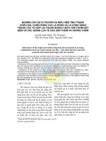 Nghiên cứu sự di truyền và biểu hiện tính trạng chiều dài, chiều rộng của lá đòng và lá công năng trong các tổ hợp lai thuận nghịch giữa tám thơm đột biến và các giống lúa tẻ cao sản thơm và không thơm doc