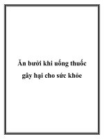 Ăn bưởi khi uống thuốc gây hại cho sức khỏe pdf