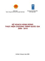 KẾ HOẠCH HÀNH ĐỘNG THỰC HIỆN CHƯƠNG TRÌNH QUỐC GIA 2006 - 2010 ppt