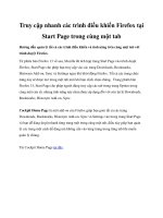 Truy cập nhanh các trình điều khiển Firefox tại Start Page trong cùng một tab pptx