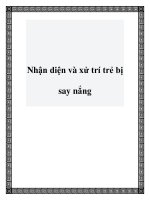 Nhận diện và xử trí trẻ bị say nắng pot