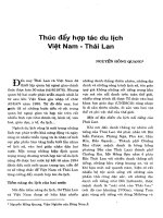 Báo cáo khoa học :Thúc đẩy hợp tác du lịch Việt Nam-Thái Lan doc