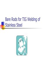 Bare rods for TIG welding