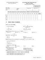 ĐỀ THI KẾT THÚC HOC PHẦN K37 MÔN GIẢI TÍCH ĐỀ Mã thi 132 pot