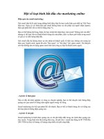 Một số loại hình bắt đầu cho marketing online pot