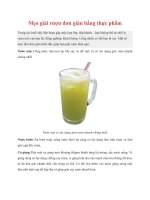 Mẹo giải rượu đơn giản bằng thực phẩm pptx