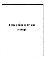 Thực phẩm có lợi cho bệnh gút pptx