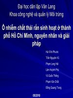 Ô nhiễm chất thải rắn sinh hoạt ở thành phố Hồ Chí Minh, nguyên nhân và giải pháp pdf