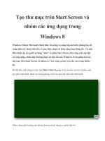 Tạo thư mục trên Start Screen và nhóm các ứng dụng trong Windows 8 ppt