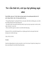 Tư vấn bài trí, cải tạo lại phòng ngủ nhỏ pptx