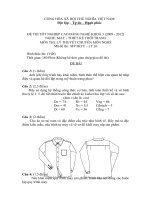 đề thi lí thuyết tốt nghiệp khóa 3 - may và thiết kế thời trang - mã đề thi mvtktt - lt (26)