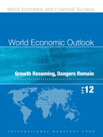 World Economic outlook 2012: Growth Resuming, Dangers Remain doc