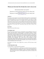 WIRELESS SENSOR NETWORK SECURITY ANALYSIS pptx