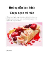Hướng dẫn làm bánh Crepe ngon mĩ mãn pot