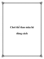 Chơi thể thao mùa hè đúng cách docx