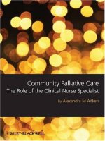 Community Palliative Care The Role of the Clinical Nurse Specialist pptx
